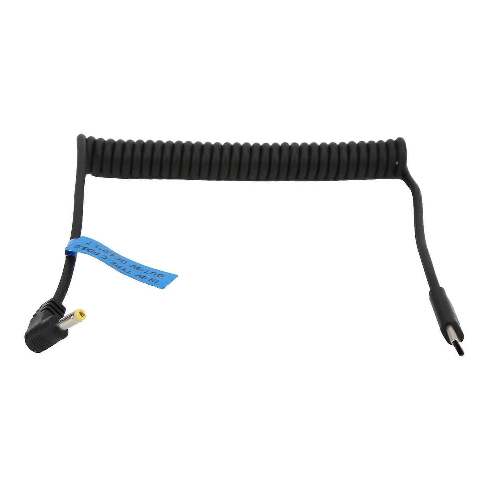 TypeC to DC 4017 Power Supply Cable Photographic Equipment Power Supply Spring Line 4280cm