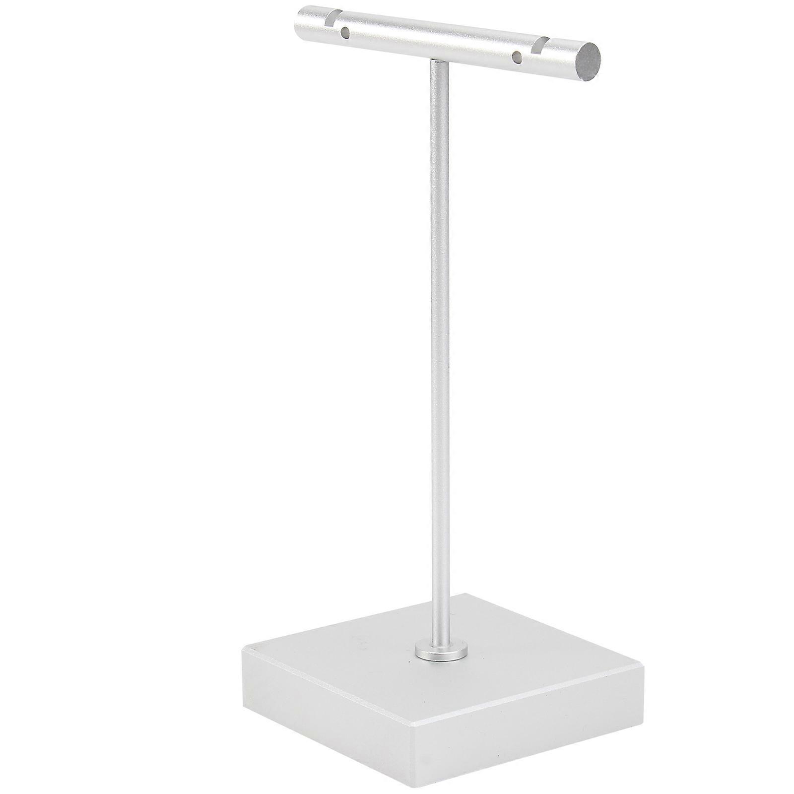 T Shaped Aluminum Alloy Earring Rack for Storage Silver Vertical Design Keeps Jewelry Organized 1 Piece