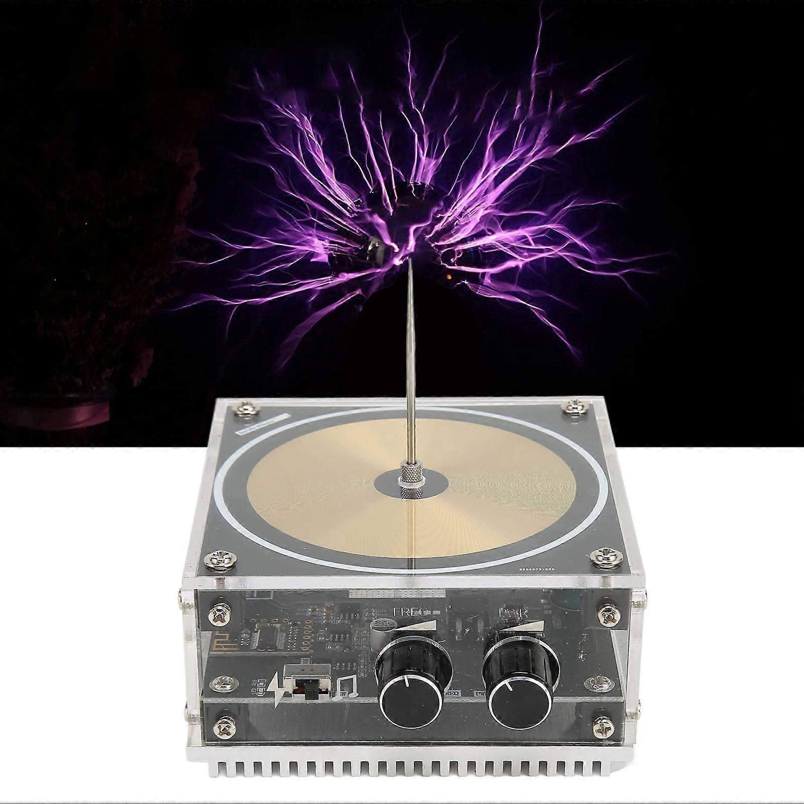 Music Coil 10cm Length Lightning Generator Arc Plasma Loudspeaker Wireless Transmission Experiment Model 100‑240V US Plug 