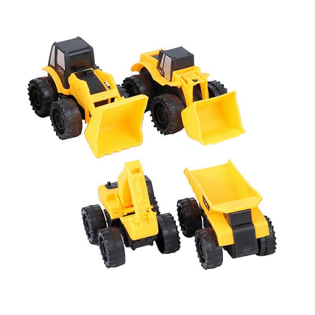 Plastic Construction Vehicles Toy Set for Kids Playing with Durable 4 Pieces