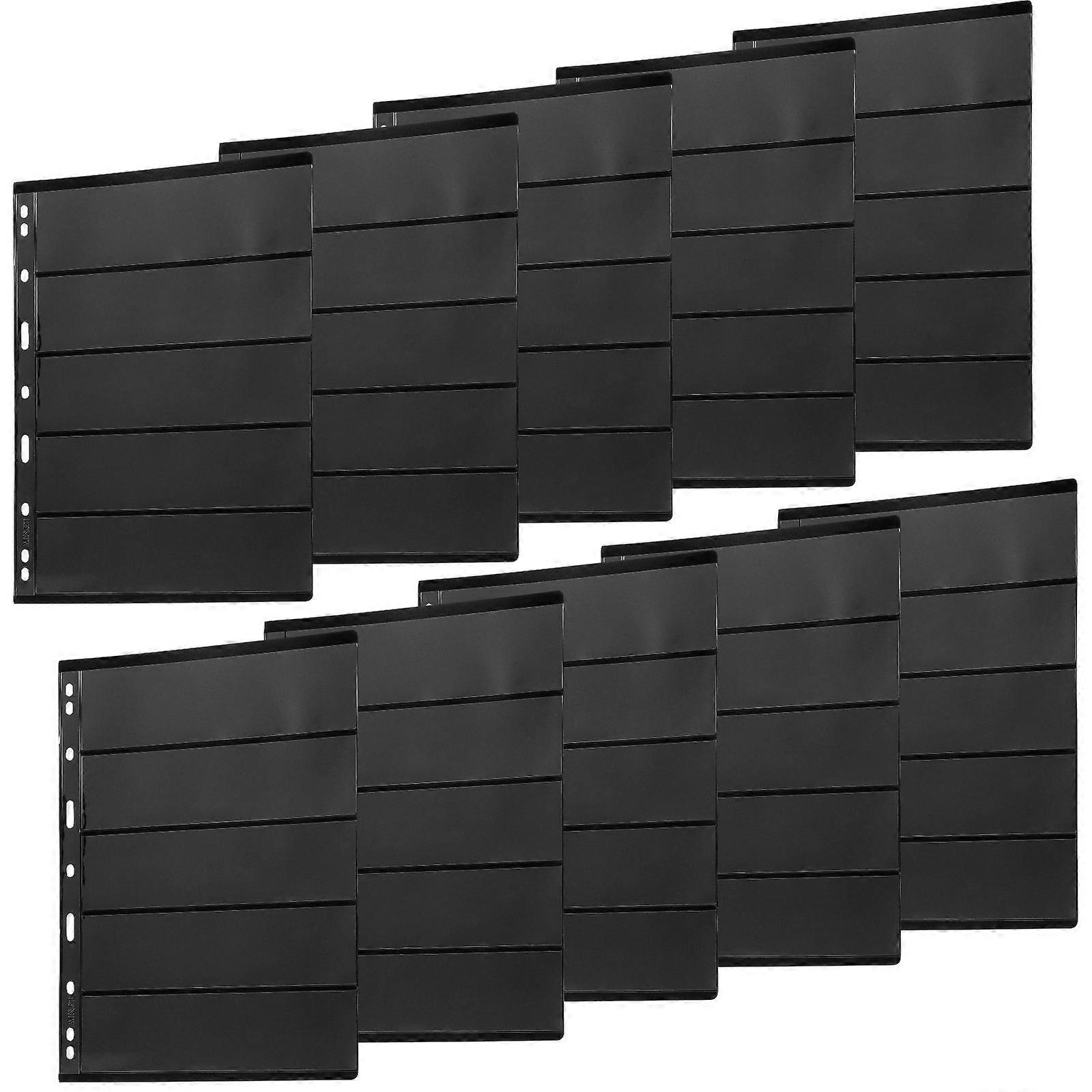 10Pack Stamp Album Sheets For Collectors Organizing Banknotes And Cards 28X21.5Cm Protection From Pollution