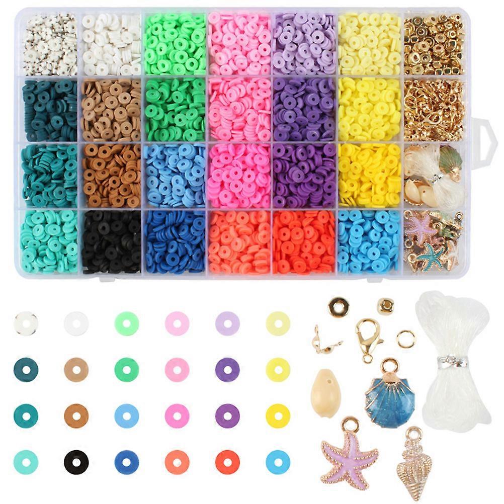 Polymer Clay Beads Kit for Bracelet and Necklace Making – Handmade Jewelry Craft Accessories for Creative Personalization Projects