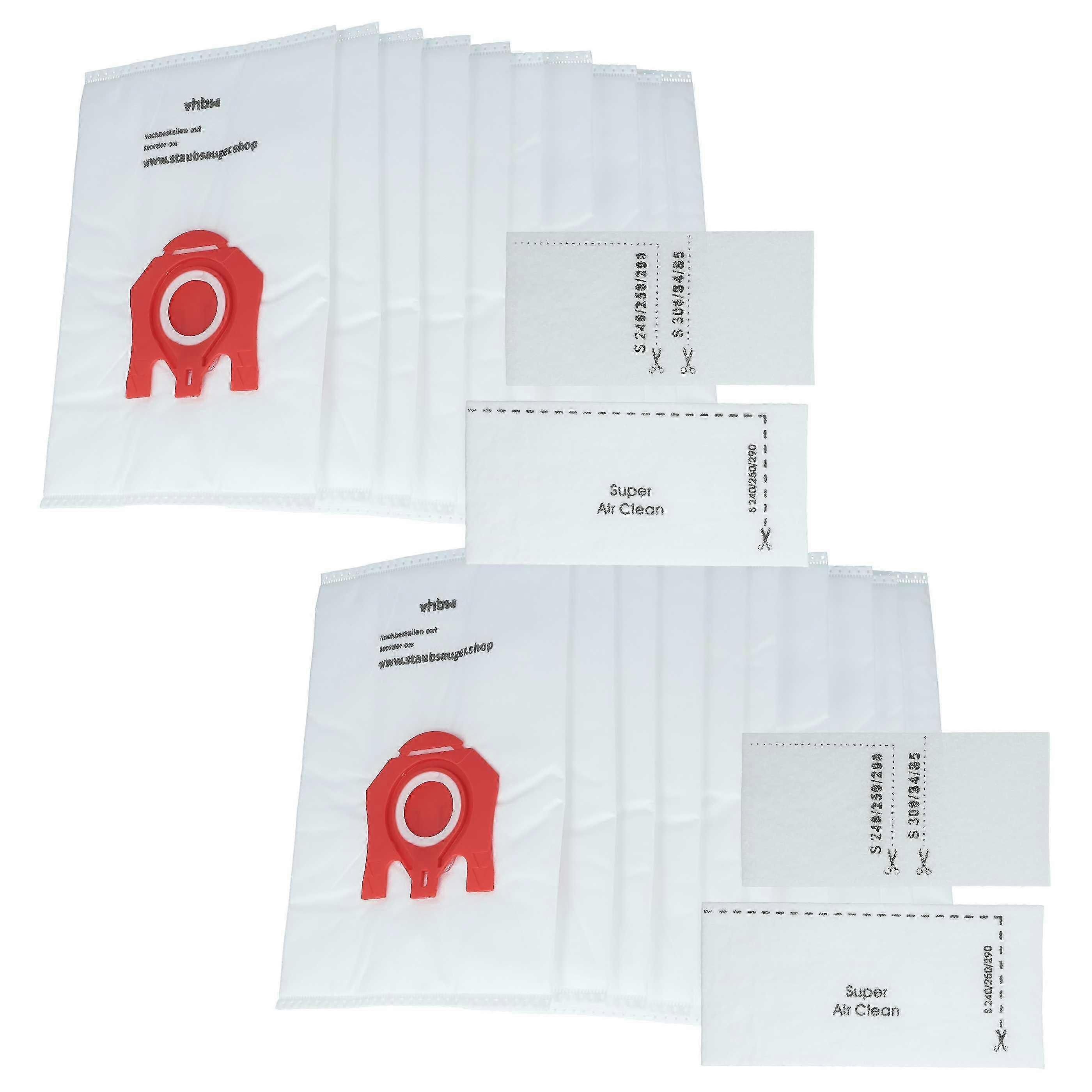 20x Σακούλες Ηλεκτρικής Σκούπας Miele Τύπου F/J/M, M 50 Ανταλλακτικές - 27,5cm x 18cm Λευκές Σακούλες Σκόνης για Σκούπες Miele