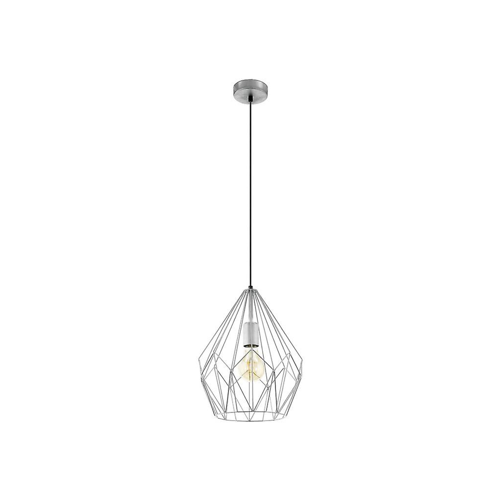 Eglo Carlton Wire Frame Pendant Ceiling Light Silver