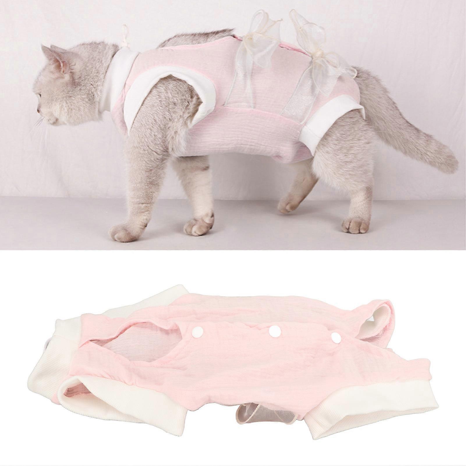 بدلة الاسترداد القط تمنع لعق بدلة ضمادة القطن القطنية القابلة للتنفس لمرحلة ما بعد الجراحة M 