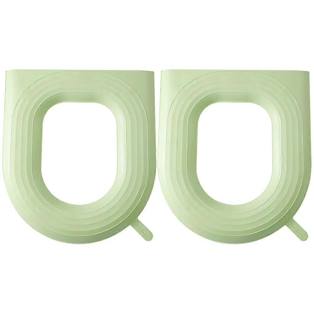 Thicken Toilet Seat Cushion Pad for Home Bathroom Use Made of Green Eva Material with Hook and Loop Reduce Discomfort 2Pcs