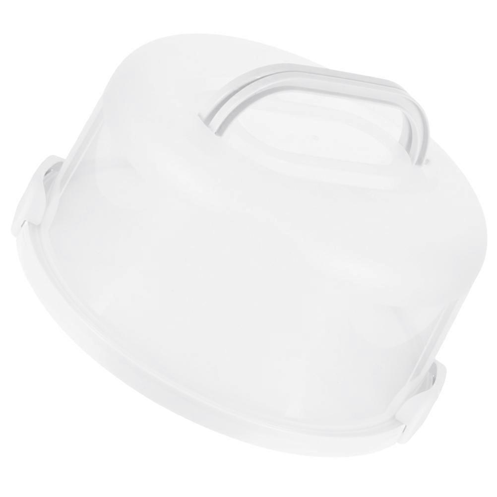 Birthday Cake Carrier Box 1Pack for Home Users White Pp Material Portable Carrying Solution