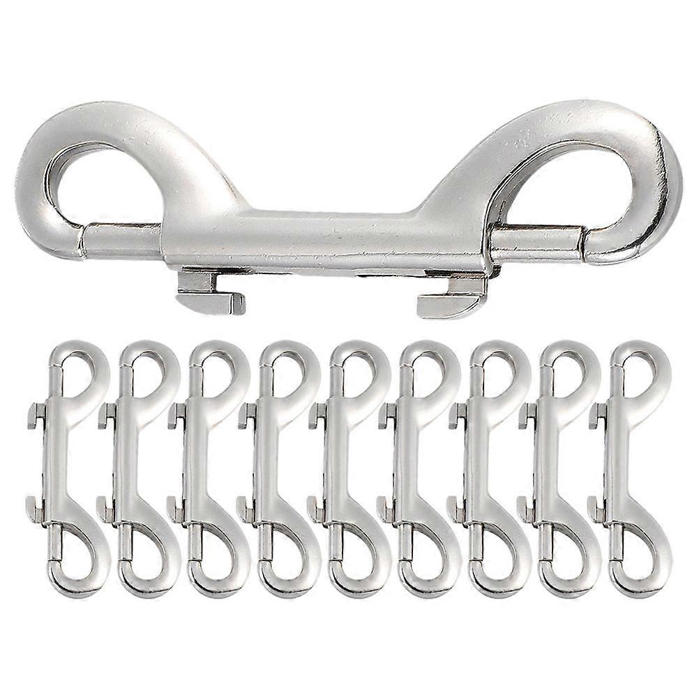10pcs Double Ended Snap Hooks for Pet Leashes – Sturdy Zinc Alloy Clips for Dog Leashes, Backpacks & Outdoor Use – Lightweight Quick Bolt Snap