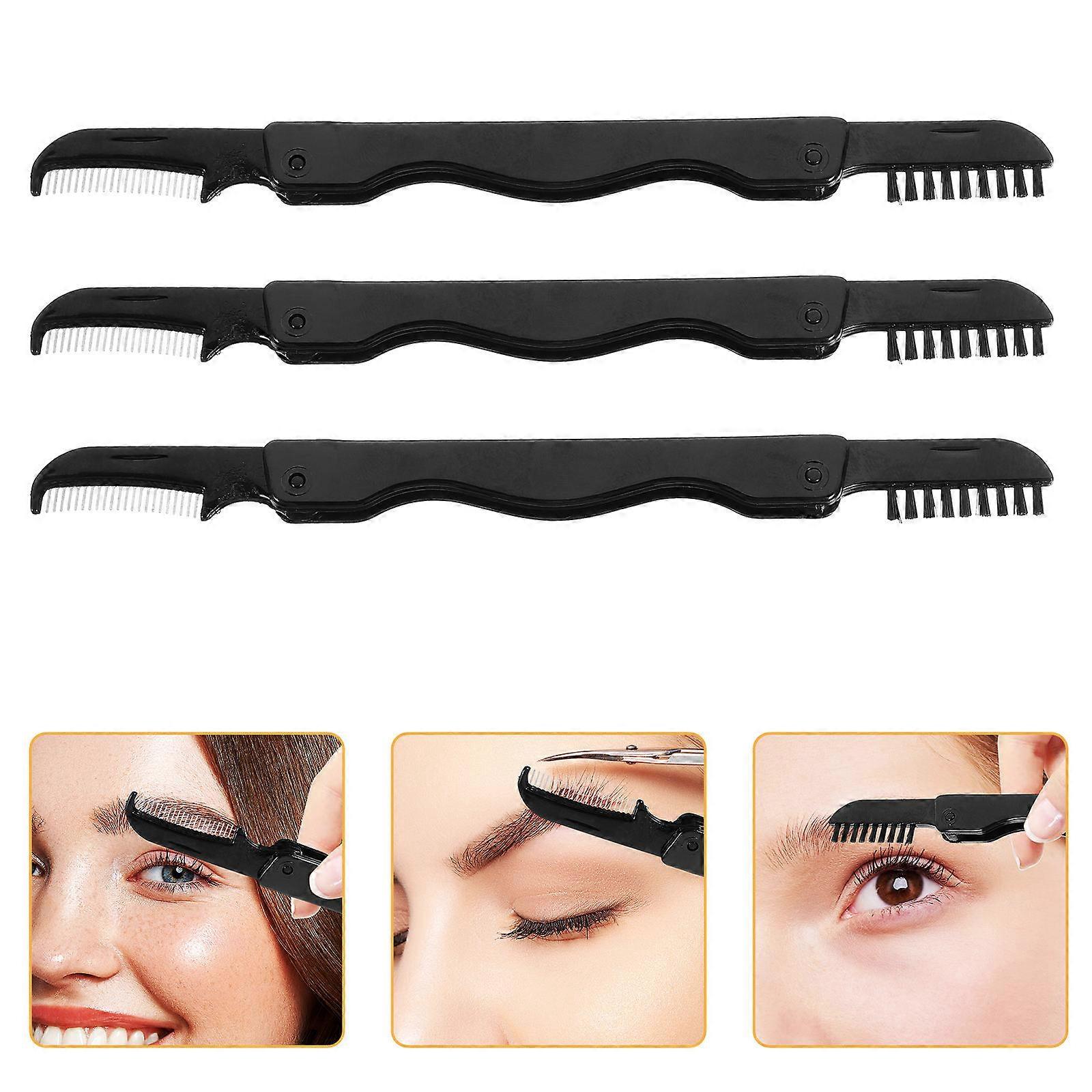 6pcs Women Eyebrow Brushes Foldable Brow Brush Portable Eyebrow Brush and Comb