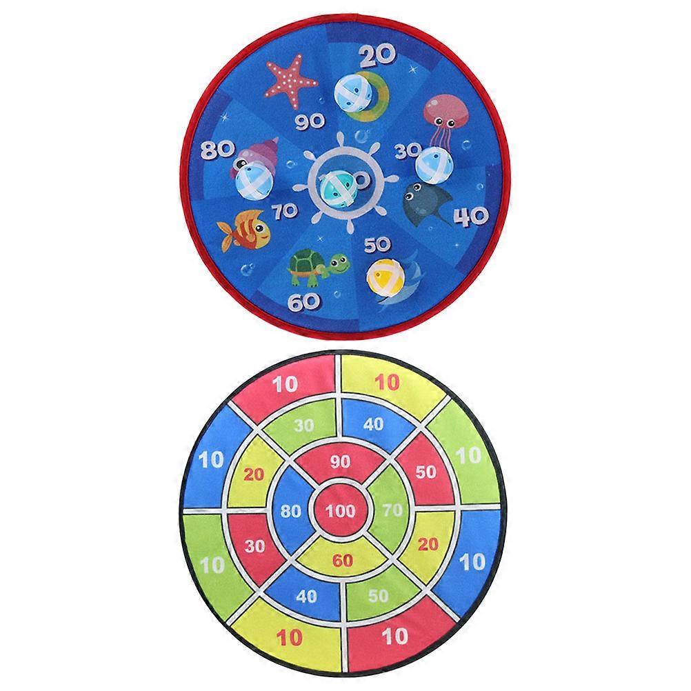 2 Sets Of Interactive Plush Doll Throwing Balls Game Toys For Children Outdoor Activities Assorted Color Throwing
