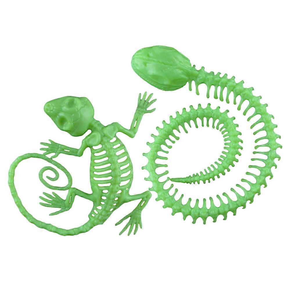Luminous Halloween Snake & Gecko Decor – Reusable Glow in the Dark Party Favors for Trick or Treat, Backyard Hunts & Halloween Celebrations
