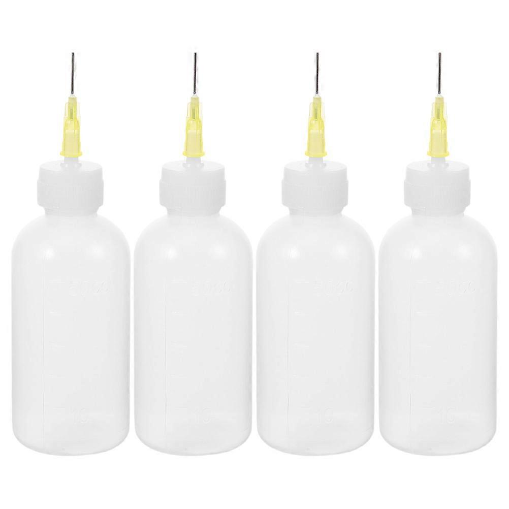 Plastic Fine Tip Applicator Bottles with Bent Nozzle   Reusable Squeeze Bottles for Glue, Ink, and Craft Projects