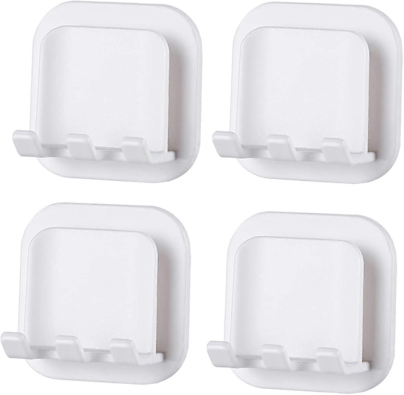 4-Pack Toothbrush Holder, Wall-Mounted Storage Solution for Bathroom Organization