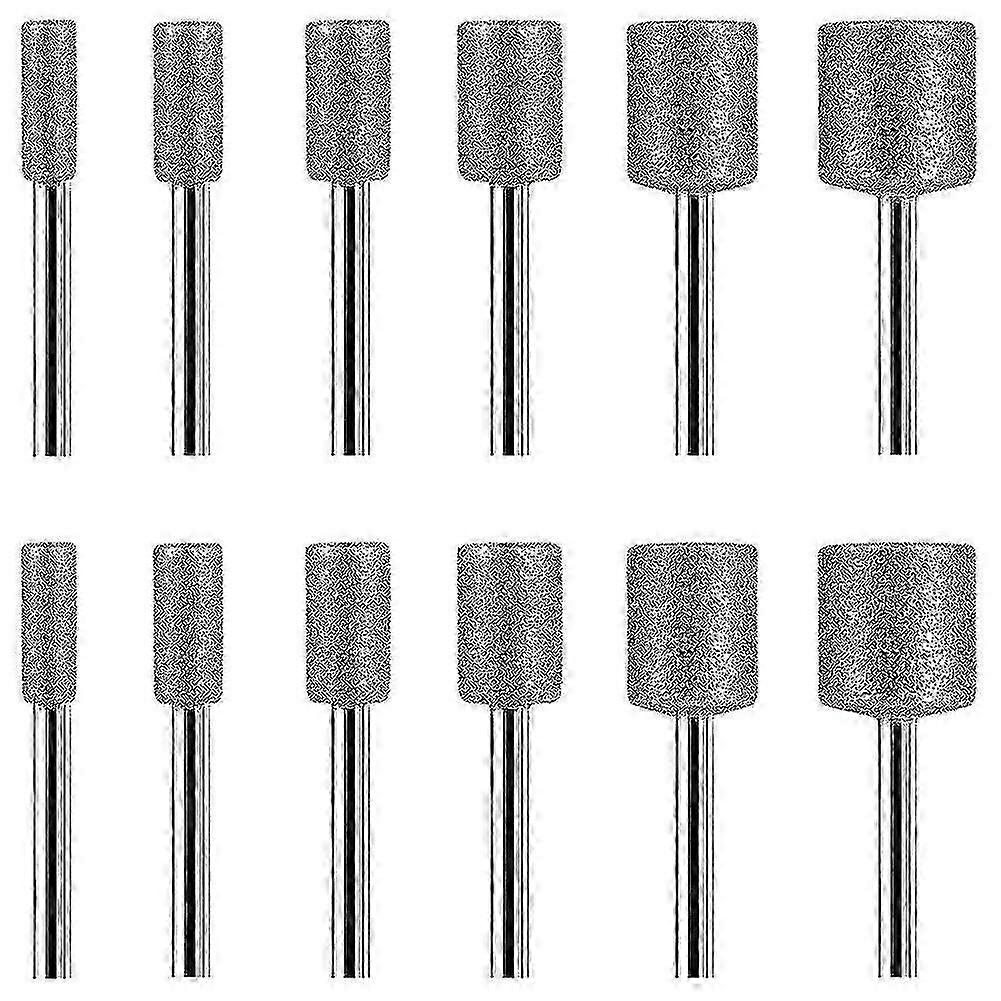 مجموعة نحت الحجر ، 12 قطعة الماس لدغ بت متوافق مع الصخور الحجرية الزجاج السيراميك دريميل أدوات الروتاري (4mm 5mm 6mm 8mm 10mm 12mm)