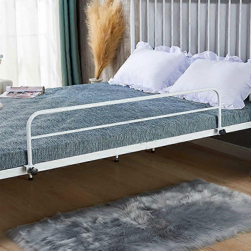 Adjustable Bed Rail for Elderly Adults, Fall Protection Grab Bar on Bed (White, 80 x 30 cm)