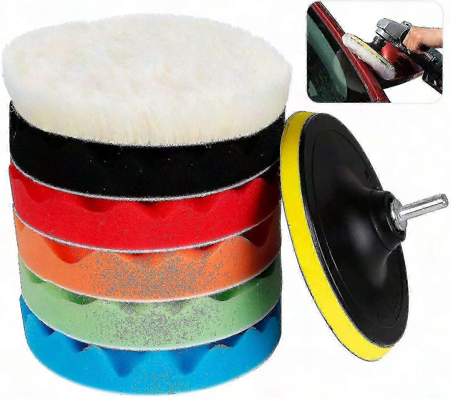 Esponja de Polimento 6 Polegadas para Sapatos - Lã & Esponja Almofada de Polimento para Brilho & Limpeza