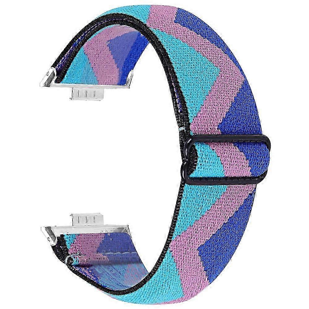 Type O For Huawei Watch Fit 3 Nylon Watch Strap Pattern Print Adjustable Elastic Wrist Band