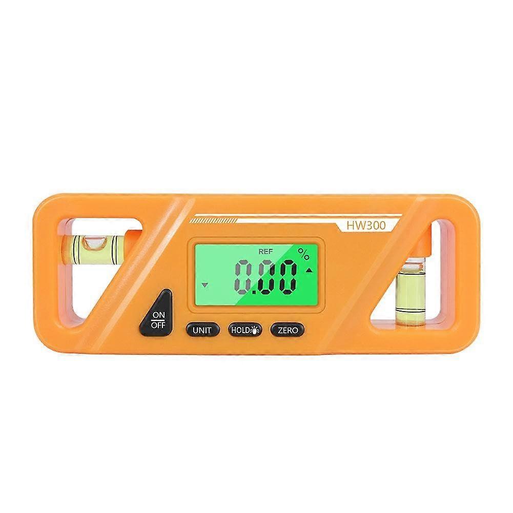 LCD Magnetic Electronic Goniometer 90/180-Degree Digital Readout Inclinometer Backlit Angle Meter F9S2 Orange