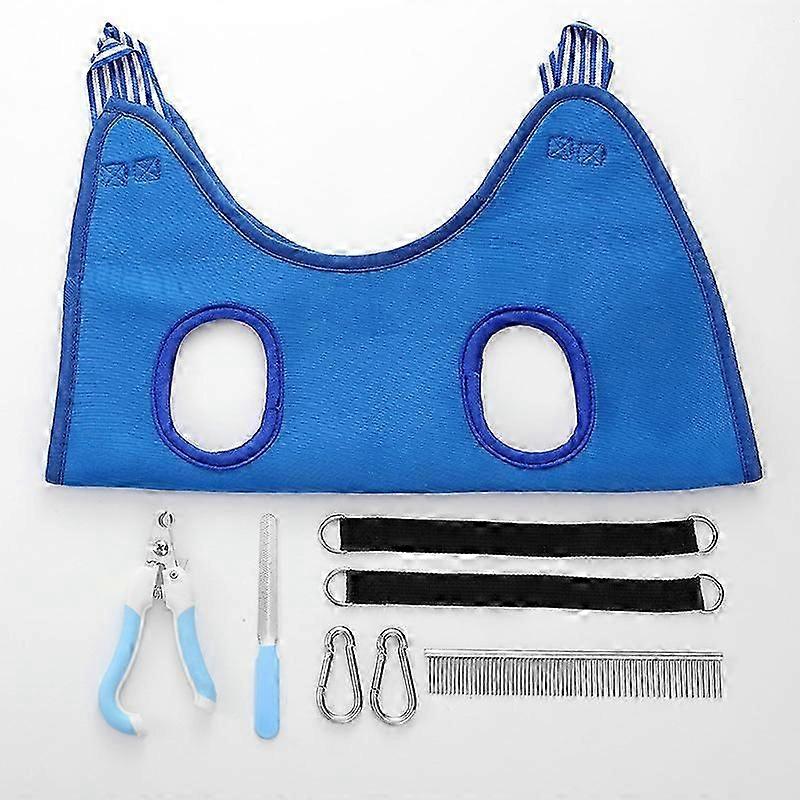 ​Dog Grooming Hammock Harness with Nail Clippers Trimmer File Comb Breathable Restraint System​