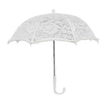 Paraguas de encaje blanco, sombrilla de encaje vintage para bodas, novias, disfraces de fotografía para niños, sombrilla de encaje para accesorios de fotografía