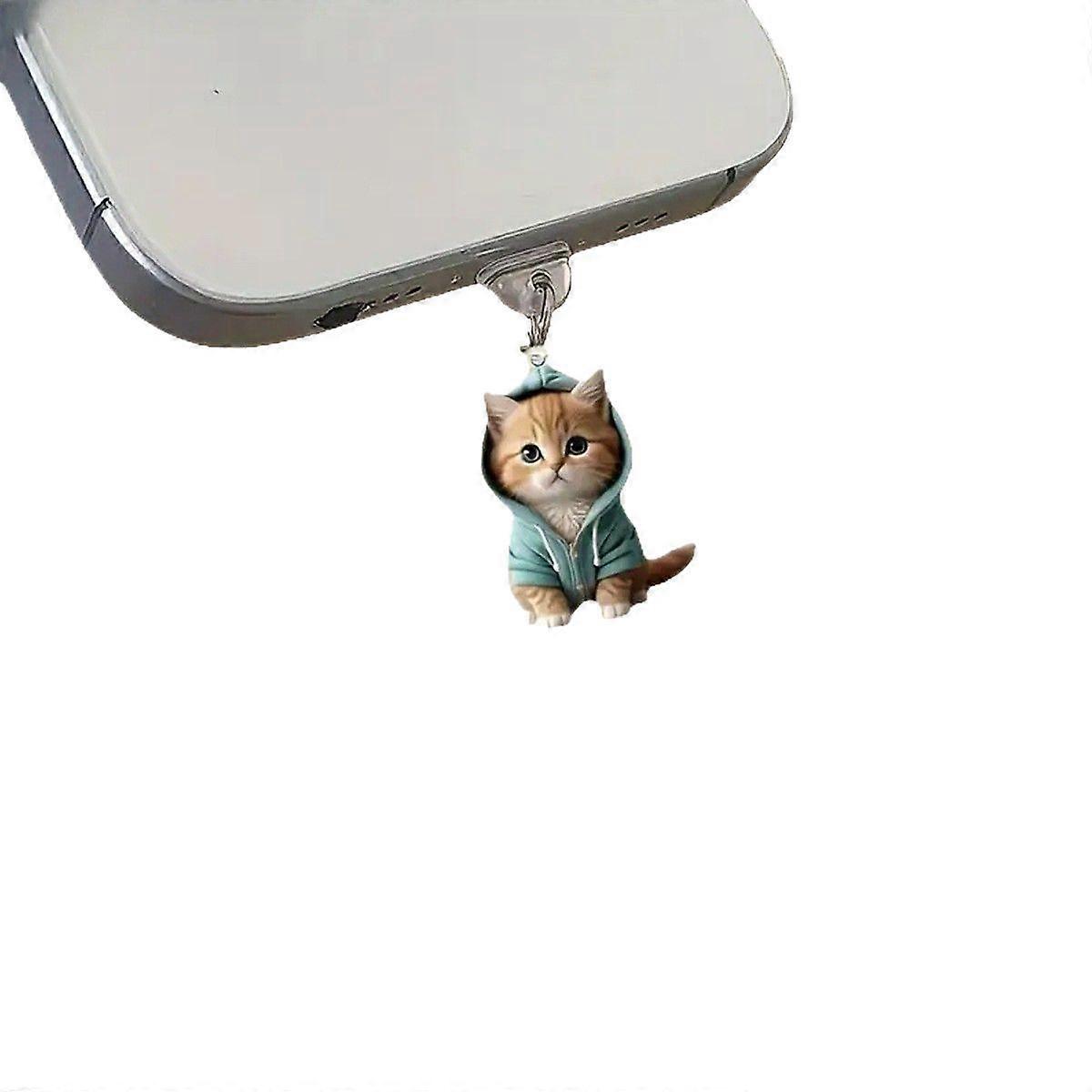 Sudadera de gato de acrílico Dust Plug - Compatible con puerto Lightning/Type-C