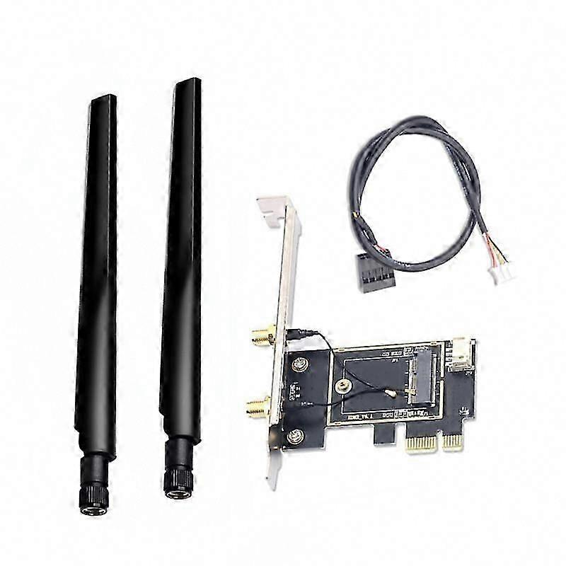 PCIe WiFi Card Adapter with Bluetooth for Desktop - Supports 8260/8265NGW/AX200/9260/7265, M2 NGFF Wireless Network Card