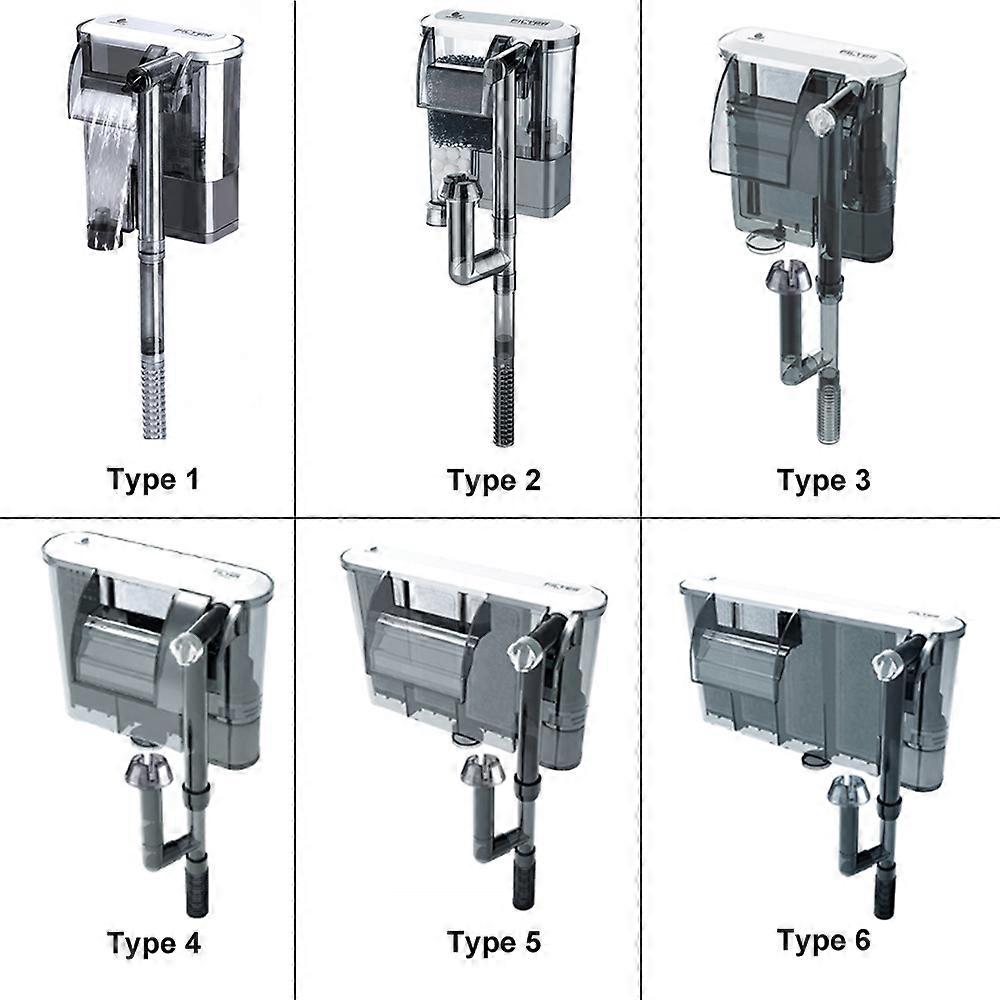 Fish Tank Filter Aquarium External Filter Waterfall Suspension Oxygen Pump Submersible Hanging Fliter