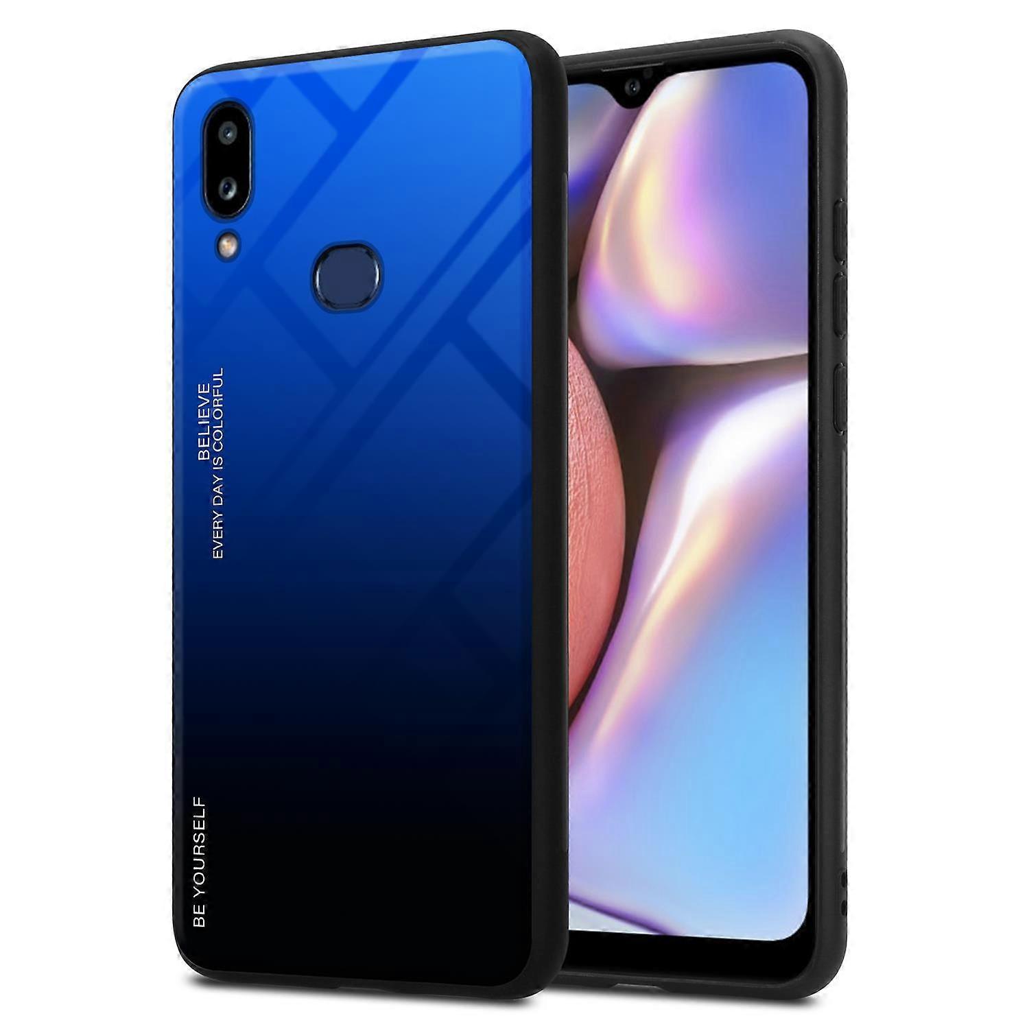 Samsung Galaxy A10s / M01s TPU Case - Back Cover with Protective Glass - Two-Tone