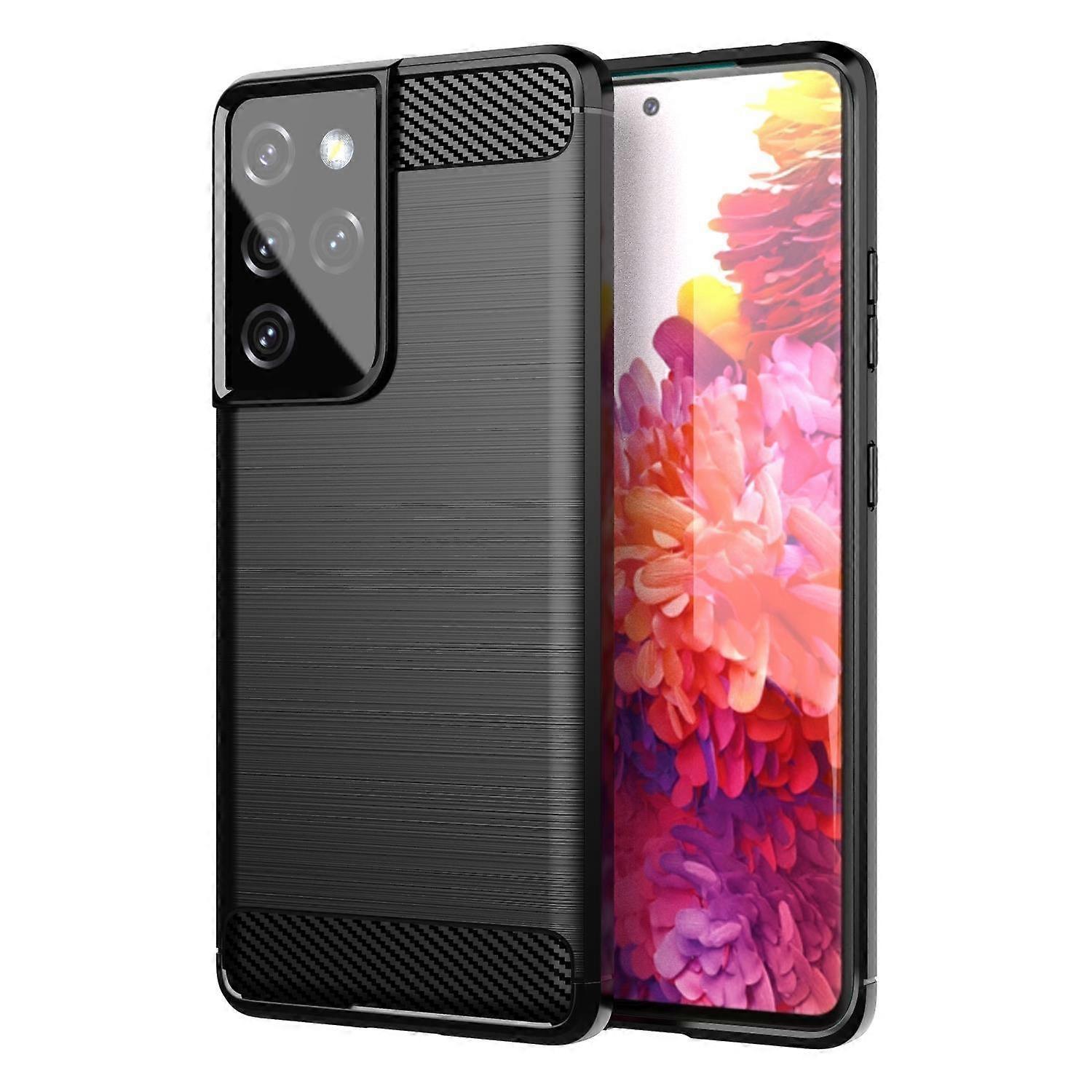 TPU Protective Case Samsung Galaxy S21 ULTRA Case - Carbon Optic