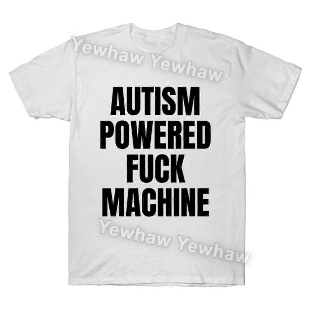 Funny Adult Autism Powered F*ck Machine V2 T-shirt Offensive Tee