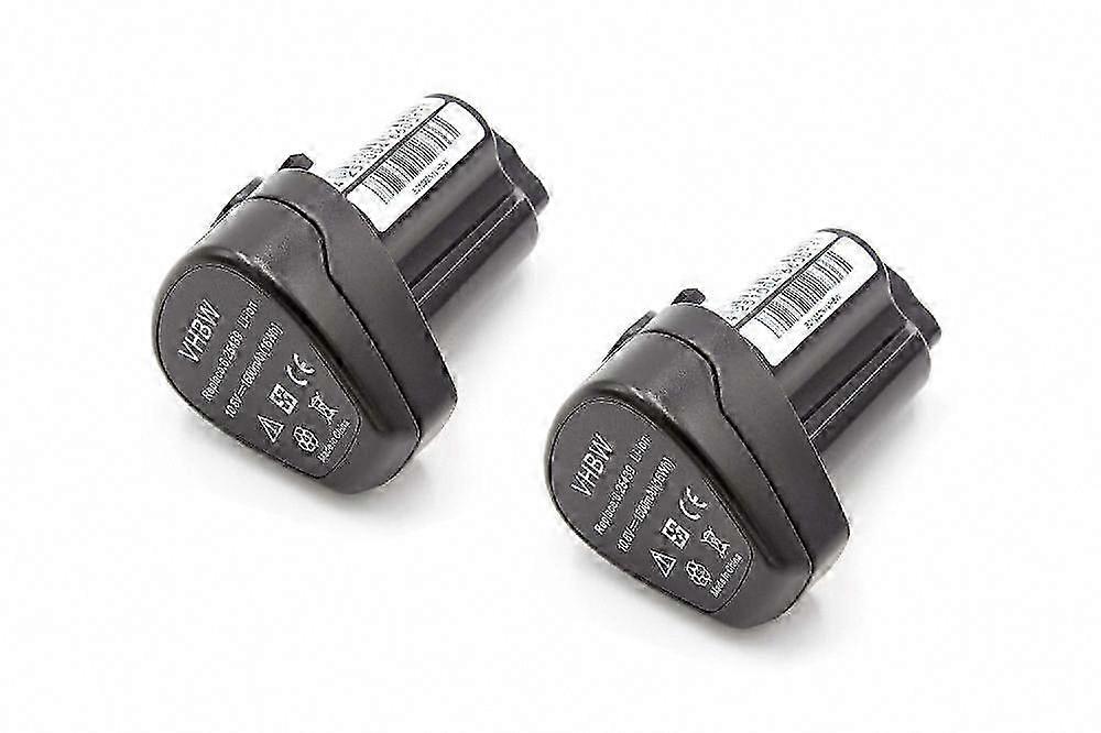 2x Battery for Metabo PowerMaxx 12 Basic, BS, 12 Pro, ASE Tools (1500mAh, Li-Ion, 10.8V)