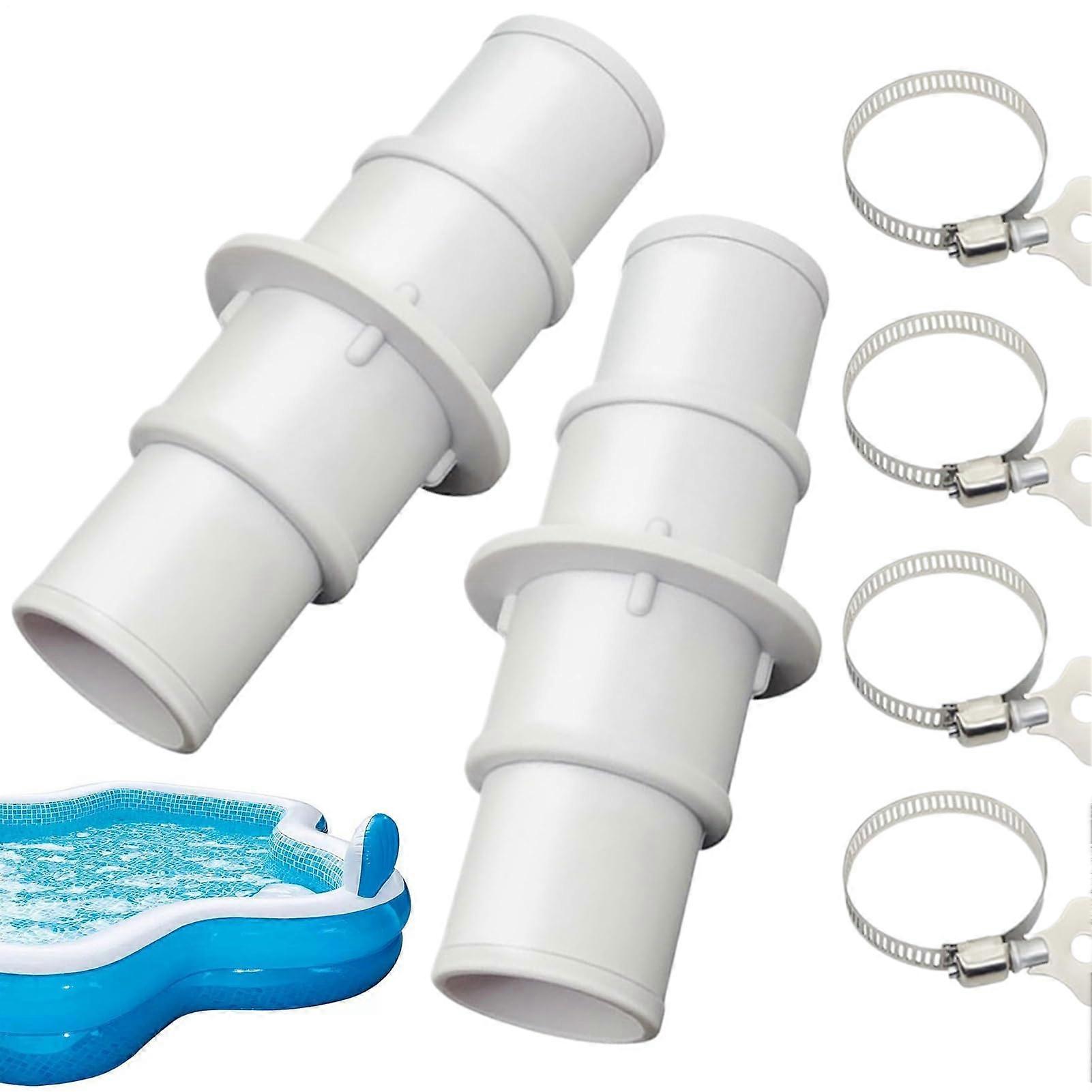 Pool Pump Hose Connector 32 mm or 38 mm TwoPiece Connection Coupling White for Water Sports Enthusiasts and Pool Owners