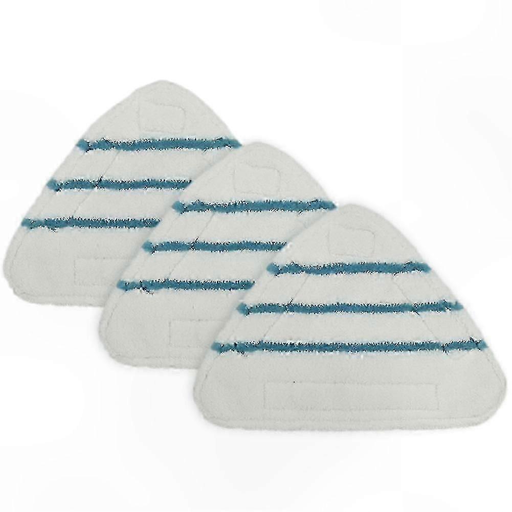 3-Pack Reusable Microfiber Pads for Steam Mops, Triangle Floor Cleaning Cloths