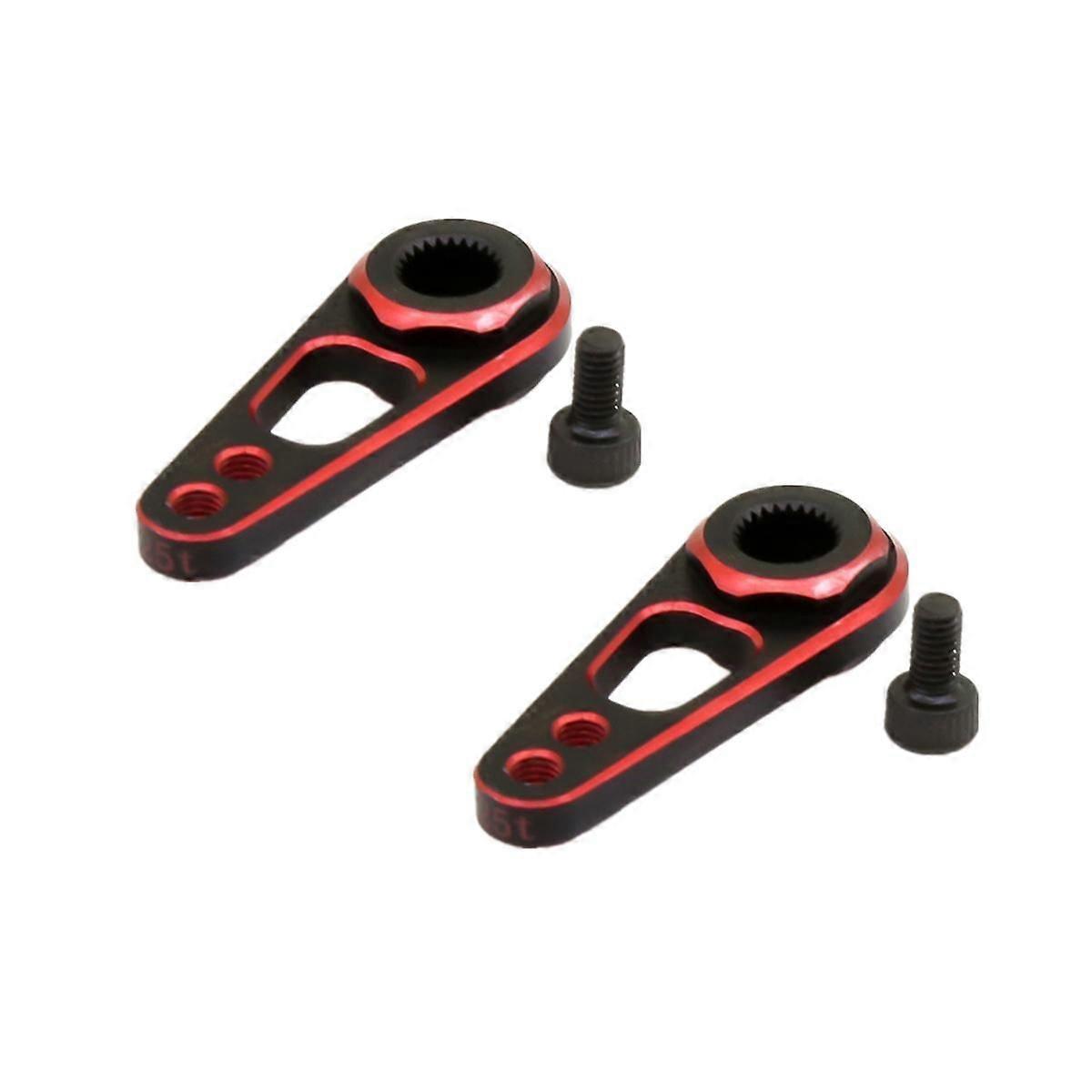 2Pcs Metal Double Hole 25T Servo Arm Servo Horn for 1/10 RC Car Boat Futaba Savox PowerHD Axial SCX