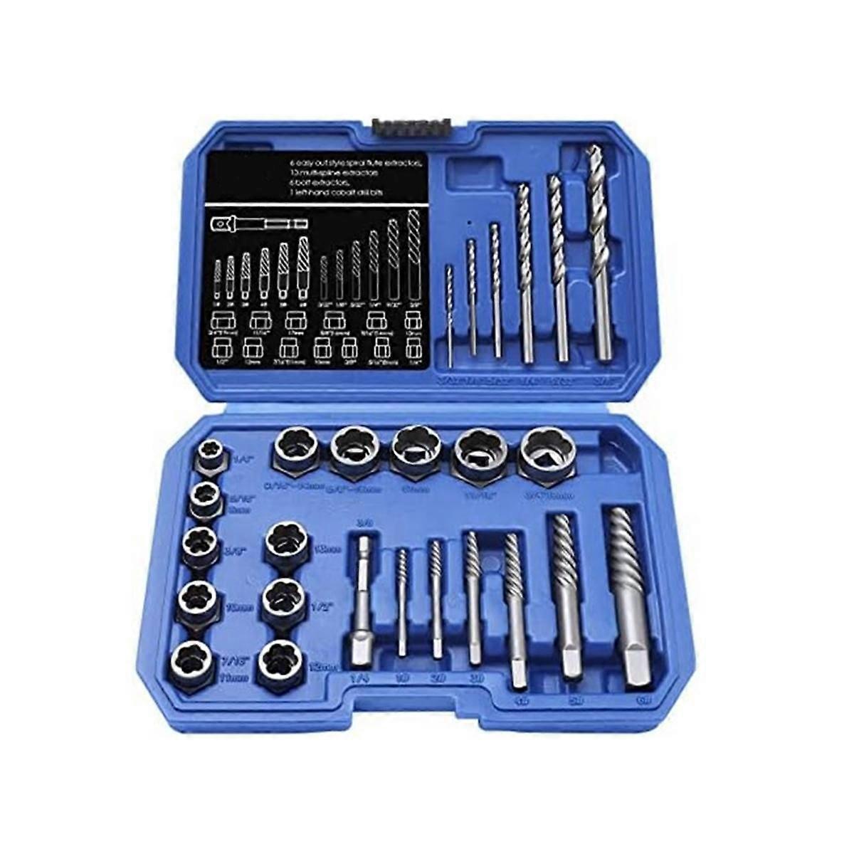 Screws & Bolts Extractor Set Drill Bit with Hex Adapter, Out Broken Lug Nut Extractor Stripped Scre