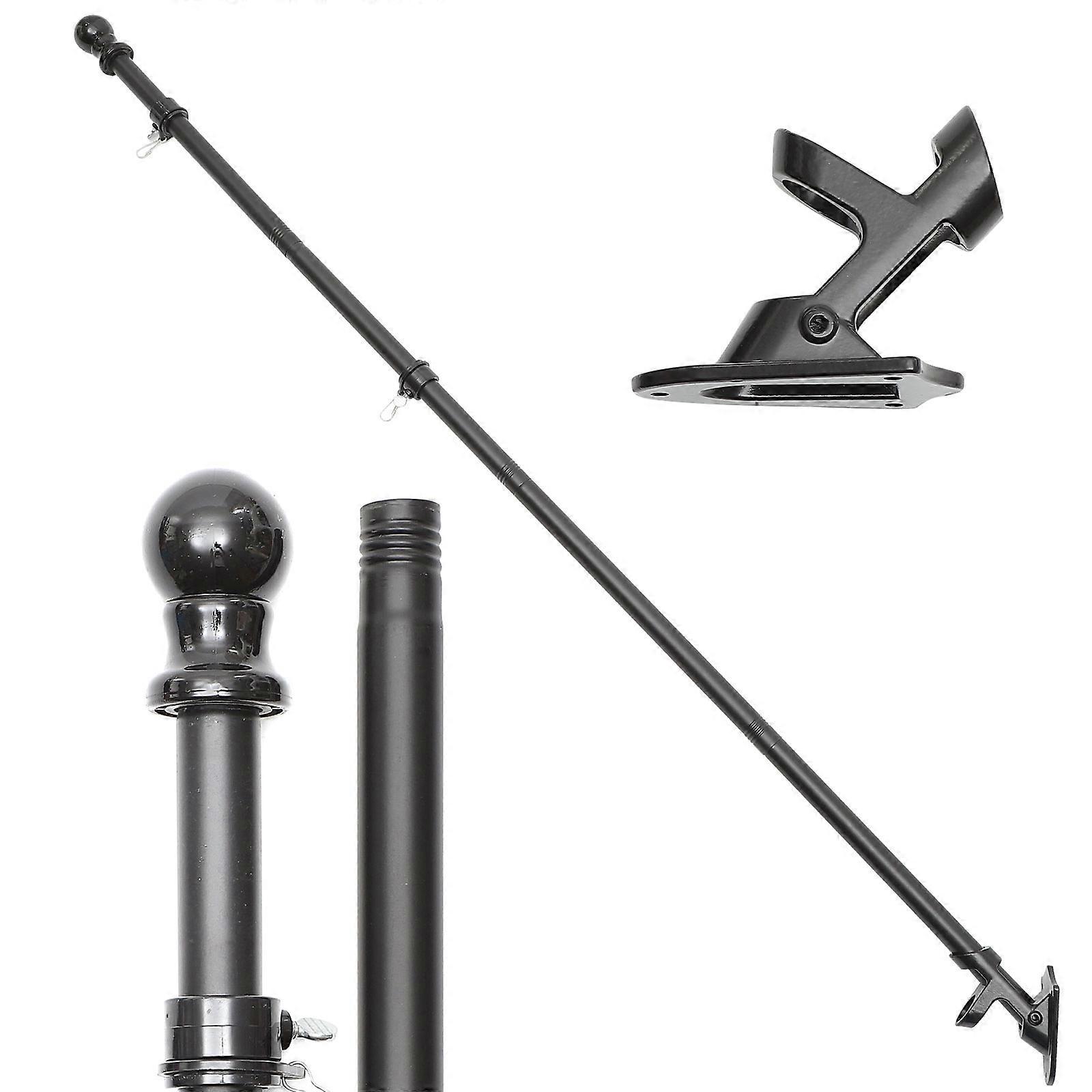 Outdoor Flagpole Kit Flag Pole with Bracket for Garden Use 1Set