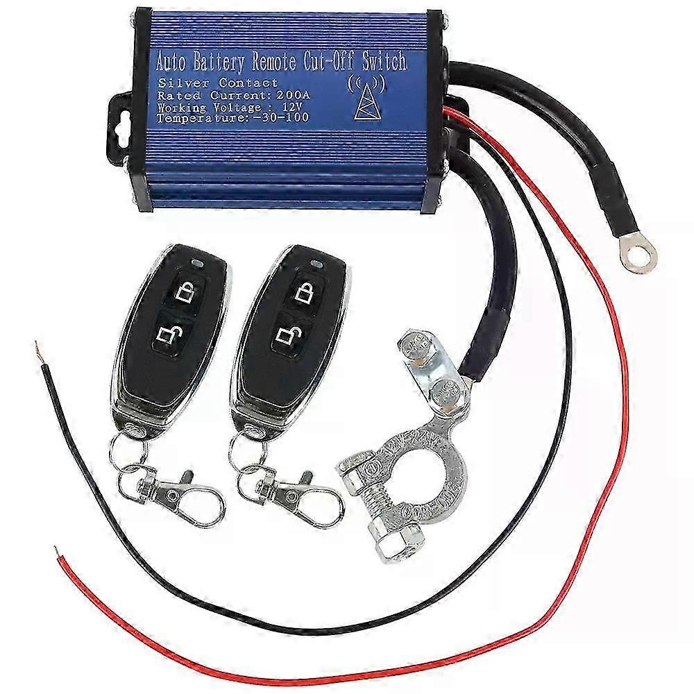 Universal Car Battery Disconnect Cut Off Isolator Master Switches With Wireless Remote Battery Disconnect With Control