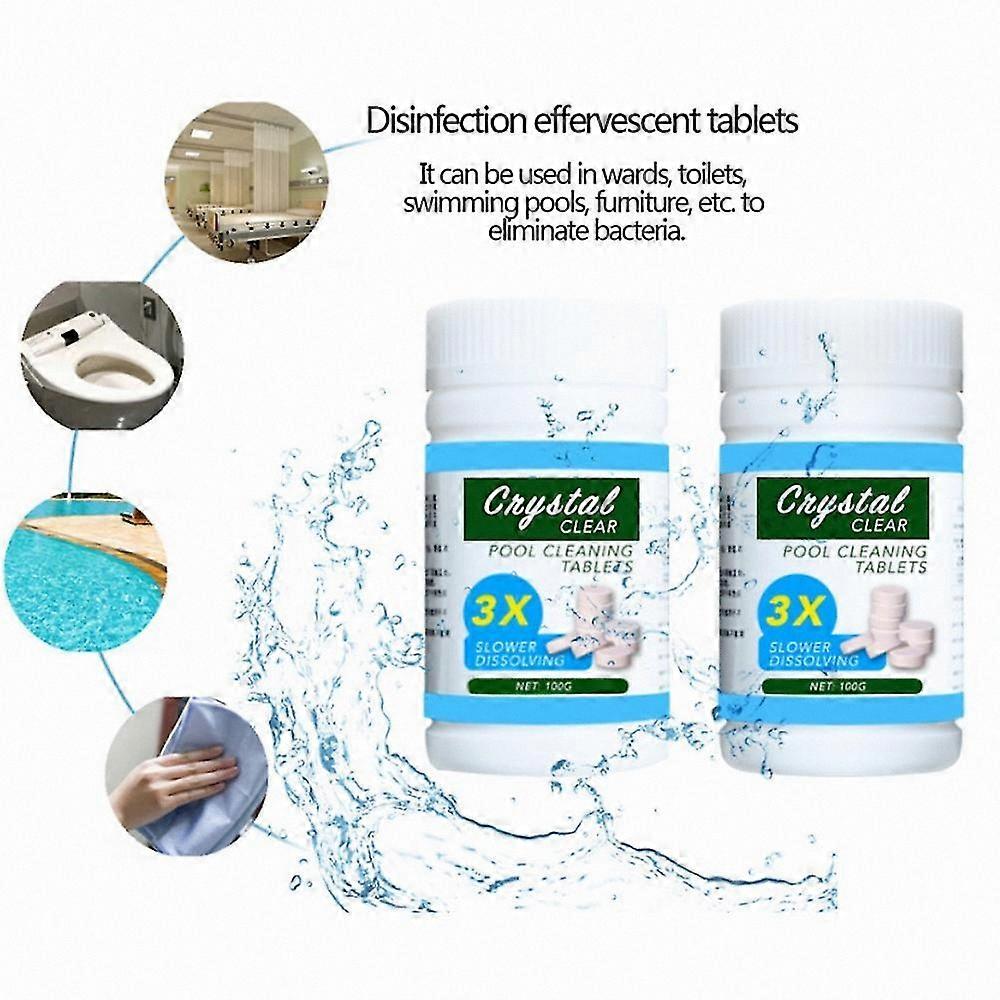 Pool Cleaning Tablets - 200 Count Disinfectant Solution for Swimming Pool Maintenance and Hygiene Support