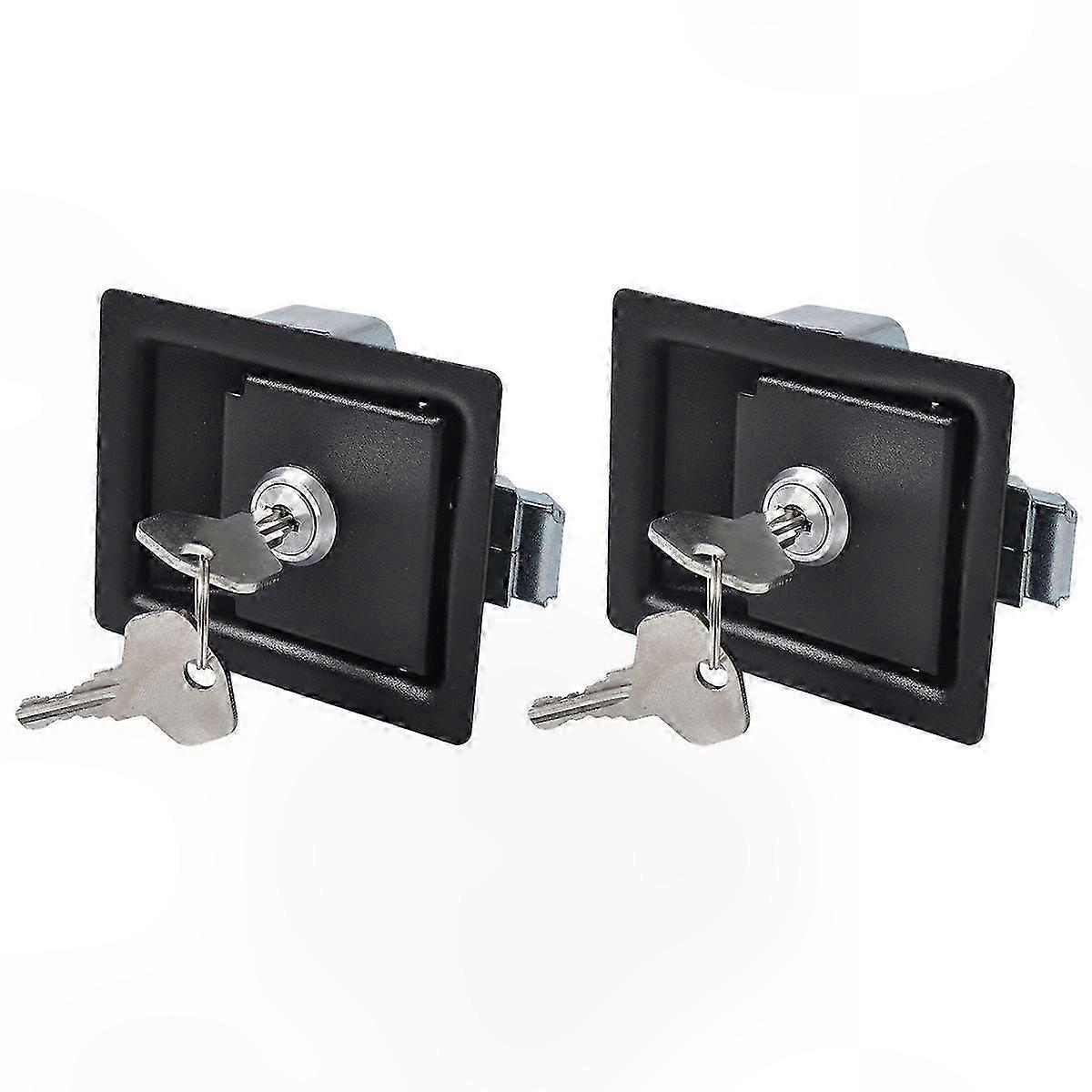 2-Pack Anti-Theft Paddle Handle Locks for Trailer, RV, Camper, and Truck Tool Boxes