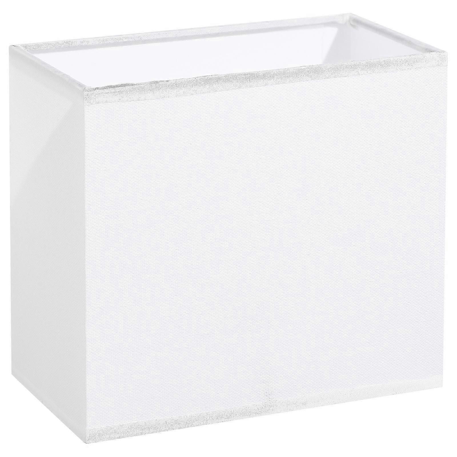 Rectangular Shape Lamp Shade Table Lampshade Simple Style Metal Material White 18x16.5cm Protect Eyes 1Set