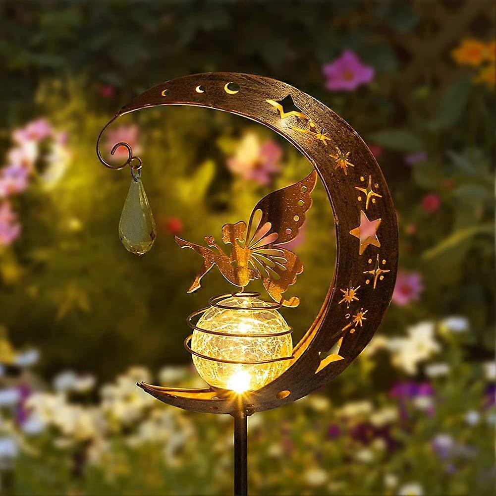 Moon Elves Lawn Decorative Lights SolarPowered Pathway Landscape Lights Durable Easy Install For Courtyard