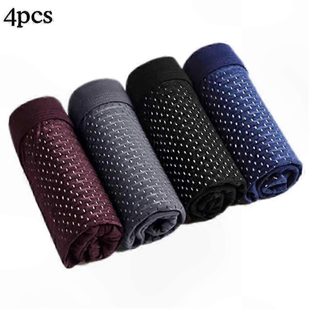 Men's 4-Pack Microfiber Boxer Briefs with Compression and Stretch for Comfort