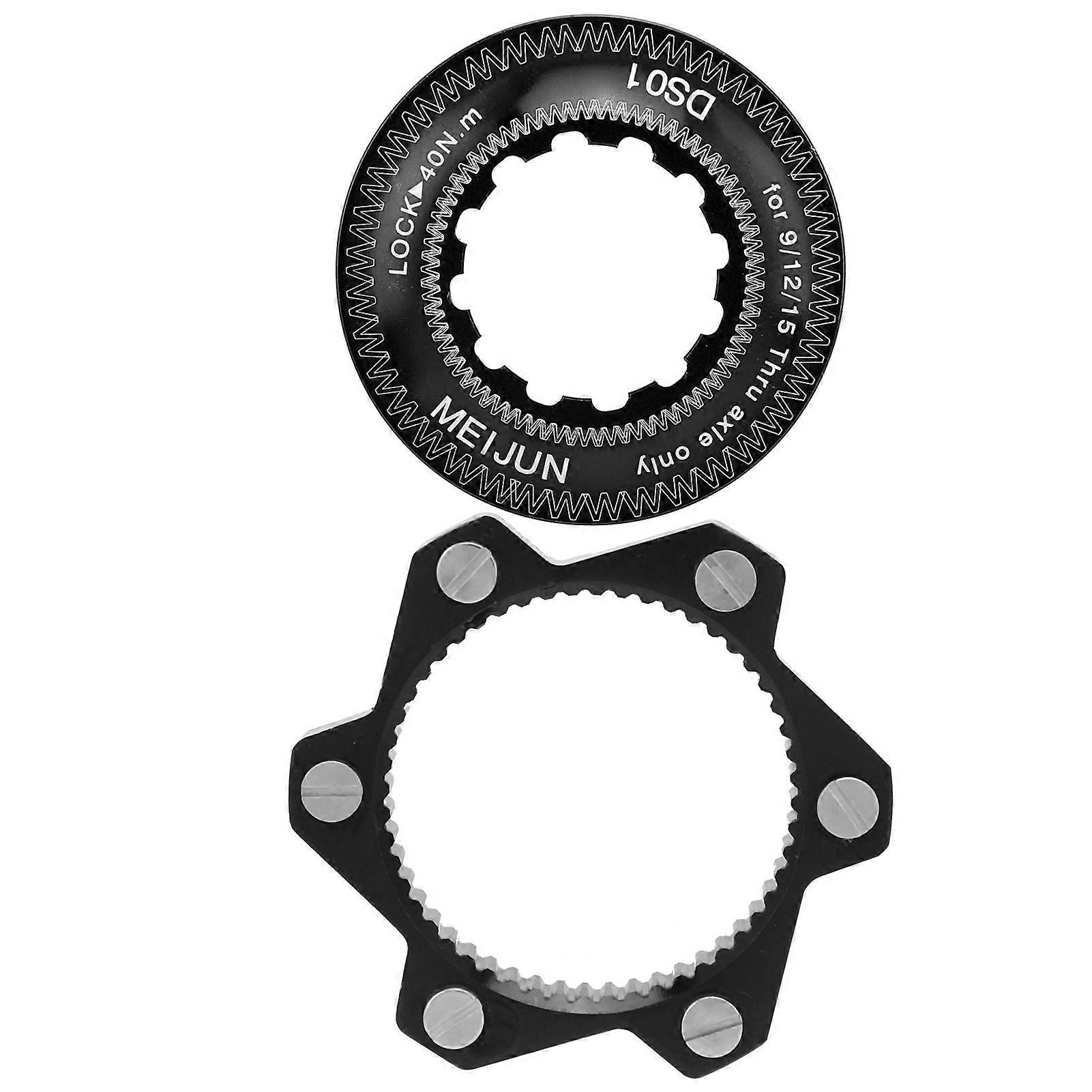 Brake Center Lock Bike 6 Bolts Disc Rotor Adapter Set Bicycle Aluminium Alloy AccessoryBlack