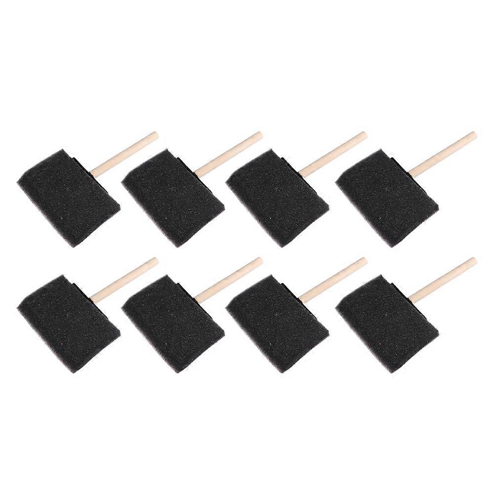 Sponge Painting Brush Wooden Handle for Staining 10Pcs Assorted Color
