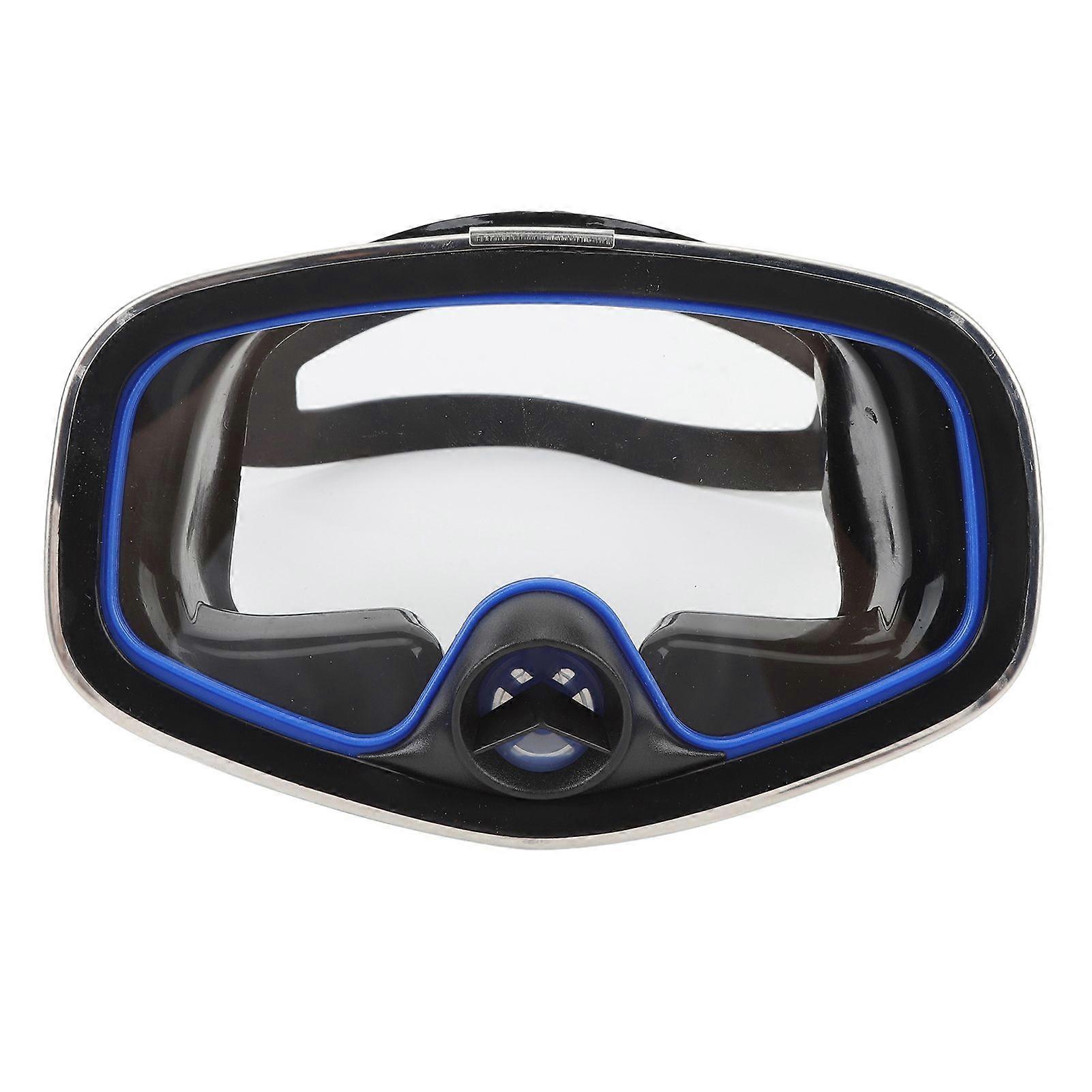 Scuba Diving Goggles Tempered Glass Anti Fog Nose Valve Lightweight Single Lens Snorkeling Goggles for Swimming Water Sports