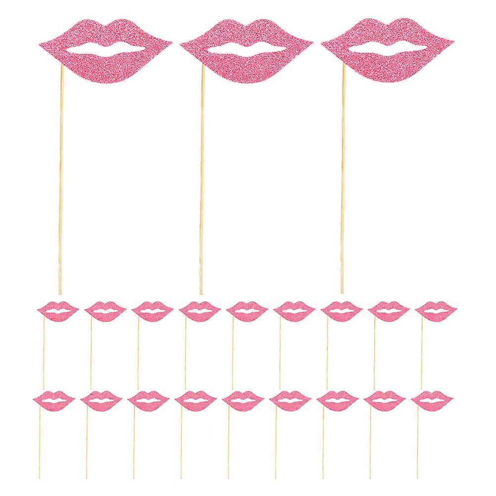 Birthday Party Funny Lip Props for Photo Booth 120Pcs Pink Selfie Accessories