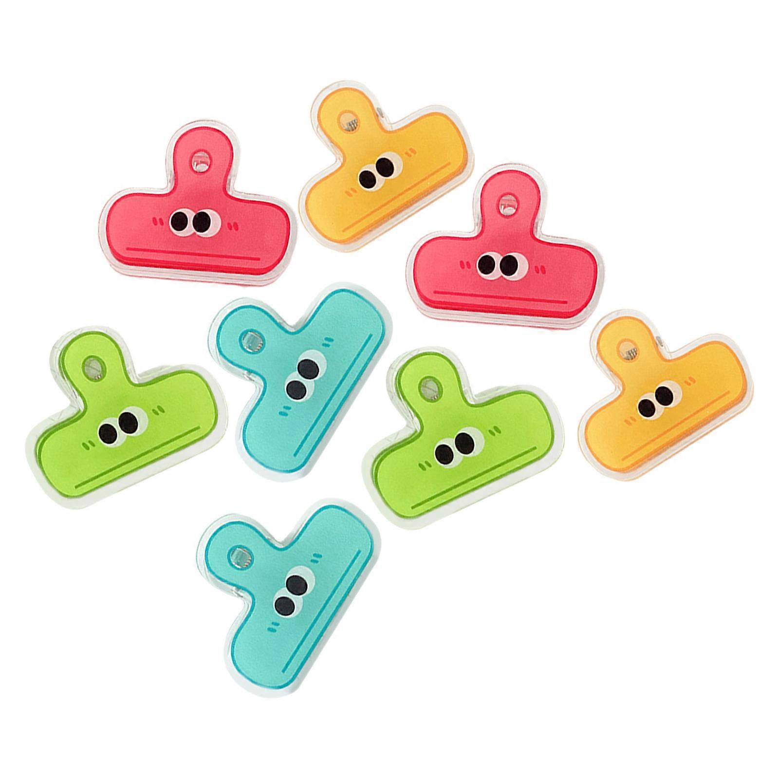 Binder Clips Plastic Paper Clips for Organizing Papers 32Pcs Assorted Color