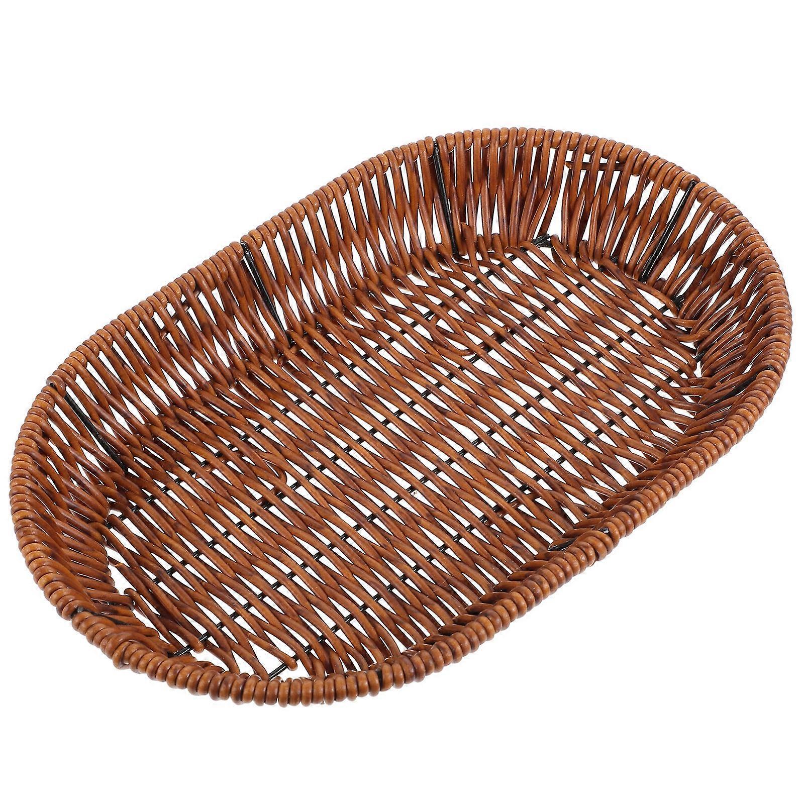 Oval Basket Utensil Storage Basket for Organizing 3Pcs Fruit Container