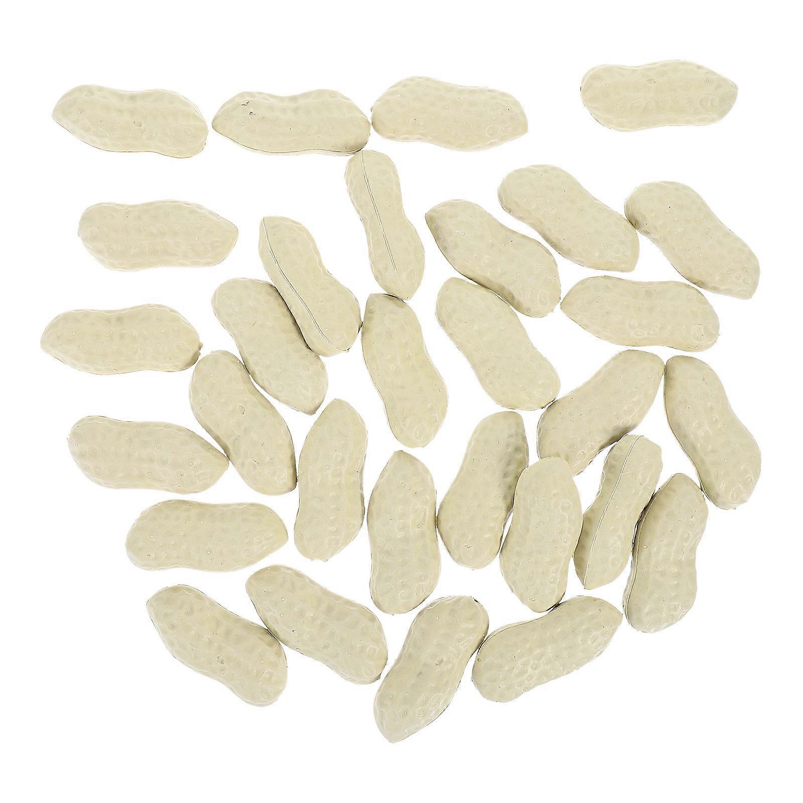 Simulation Peanut Artificial Peanut Model for Decoration 30Pcs Yellow PVC Ornaments