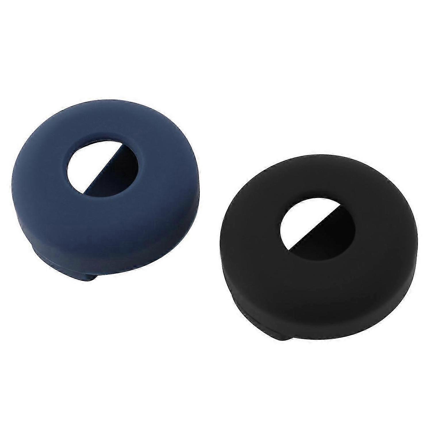 (2 Pack), Pet Collar Case for Airtags , Anti-Lost Black+Blue